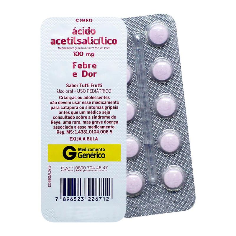 acido-acetilsalicilico-100mg-com-10-comprimidos-cimed