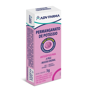 Permanganato De Potassio 100Mg Com 30 Comprimidos Adv