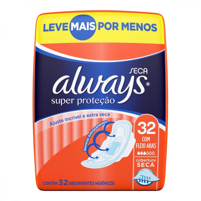 absorvente-always-super-protecao-seca-com-abas-leve-32-pague-28-unidades