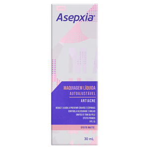Maquiagem Asepxia Liquida Cor Autoajustavel Antiacne 30Ml