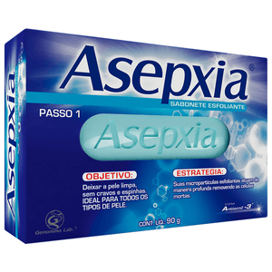 Sabonete Em Barra Asepxia Facial Antiacne Esfoliante Açao Anticravos 80G