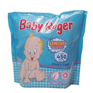 LENÇO UMEDECIDO BABY ROGER REFIL COM 450 UNIDADES