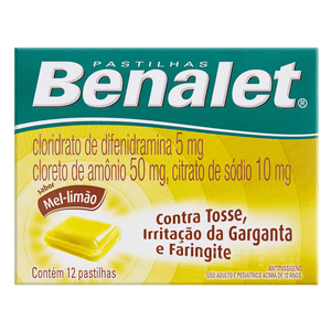 Benalet Mel E Limao Com 12 Pastilhas