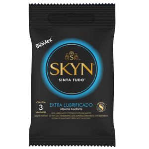 Preservativo Blowtex Skyn Extra Lubrificado Com 3 Unidades