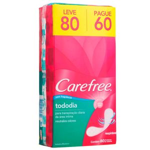 Protetor Diario Carefree Tododia Sem Perfume Com 80 Unidades