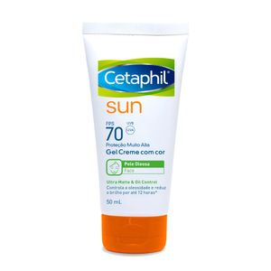 Protetor Solar Cetaphil Sun Com Cor Pele Oleosa Fps70 50Ml