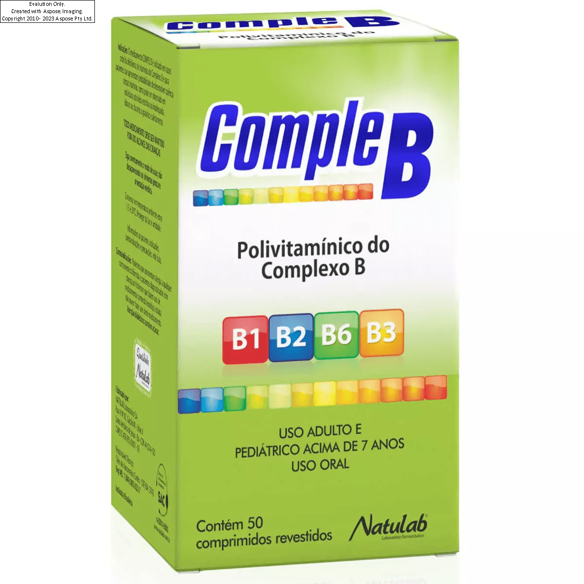 Comple B Natulab Com 50 Comprimidos - Drogaleste