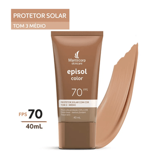 PROTETOR SOLAR FACIAL EPISOL COLOR TOM 3 MEDIO FPS70 40ML