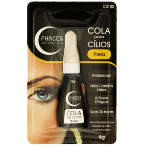 Cola para CIlios Fhaces Preta 6g