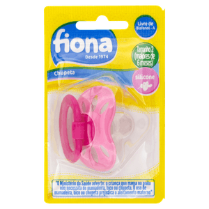 Chupeta Fiona Classica Ortodontica Silicone Rosa N.2