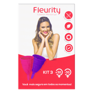 Coletor Mestrual Fleurity TIPO 3 COM 2 UNIDADES