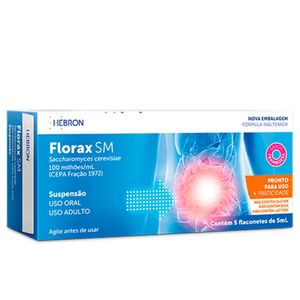 Florax Sm Adulto Com 5 Flaconetes Sabor Framboesa 5Ml