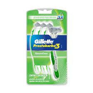 Aparelho De Barbear Gillette Prestobarba 3 Sense com 4 Unidades