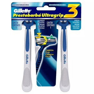 Aparelho De Barbear Gillette Ultragrip 3 Com 2 Unidades