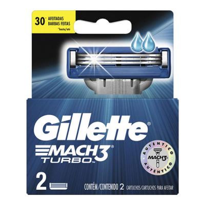 carga-gillette-mach3-turbo-com-2-unidades