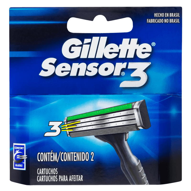 carga-gillette-sensor-3-com-2-unidades