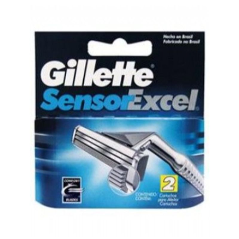 carga-gillette-sensor-excel-com-2-unidades