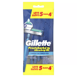 Aparelho de Barbear Gillette Prestobarba UltraGrip COM 5 UNIDADES