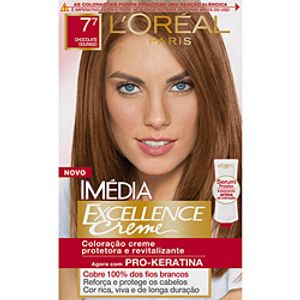 Tintura Imedia Excellence Creme Chocolate Dourado 7.7