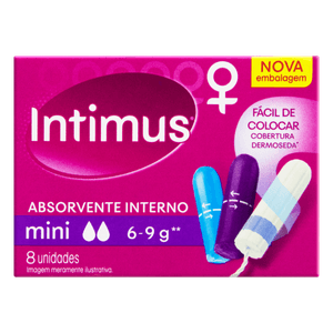 Absorvente Intimus Gel Interno Mini Com 8 Unidades