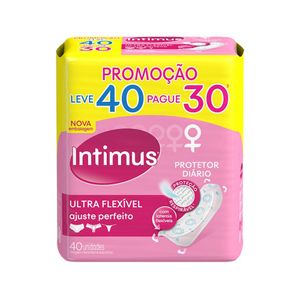 Protetor Diario Intimus Ultra Flexivel Sem Abas Com 40 Unidades