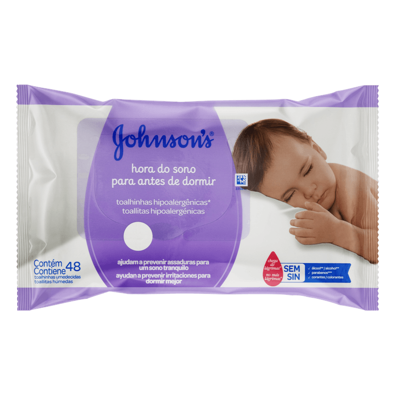 lenco-umedecido-johnsons-hora-do-sono-com-48-unidades