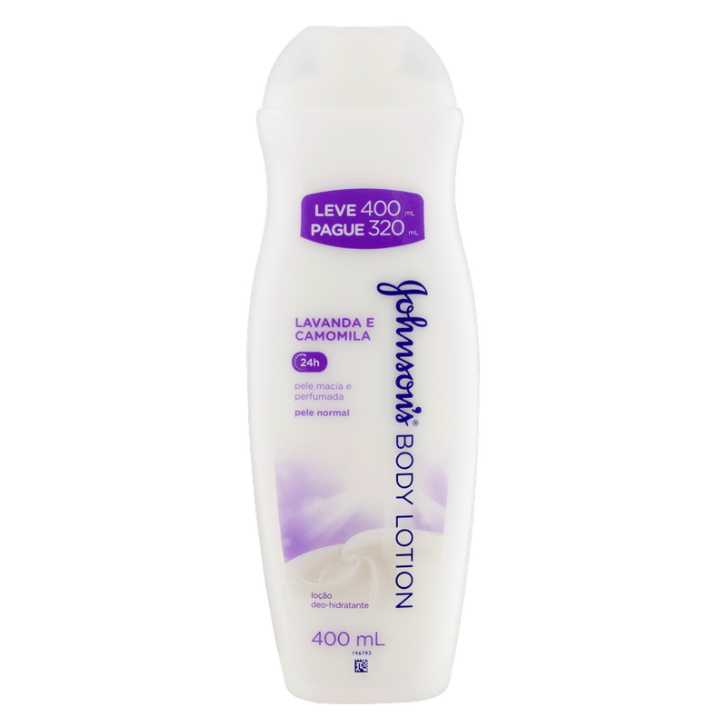 locao-hidratante-johnsons-softlotion-lavanda-e-camomila-leve-400ml-paguue-320ml
