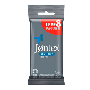 Preservativo Jontex Sensitive Leve 8 Pague 6 unidades