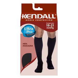 Meia Kendall Masculina Media Compressao Preta G