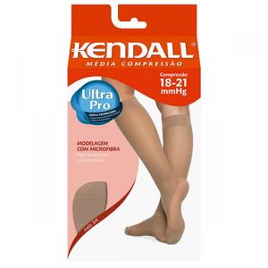 Meia Kendall Curta 3/4 Com Ponteira Media Compressao Mel G