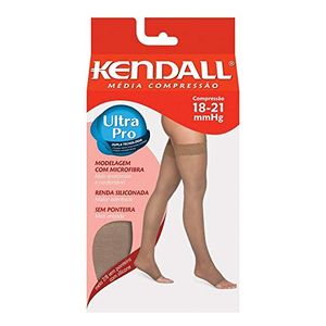 Meia Kendall 7/8 Media Compressao Sem Ponteira Mel Gg