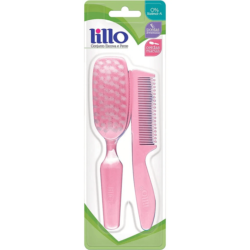 conjunto-de-pente-e-escova-lillo-cabelos-para-bebes-rosa