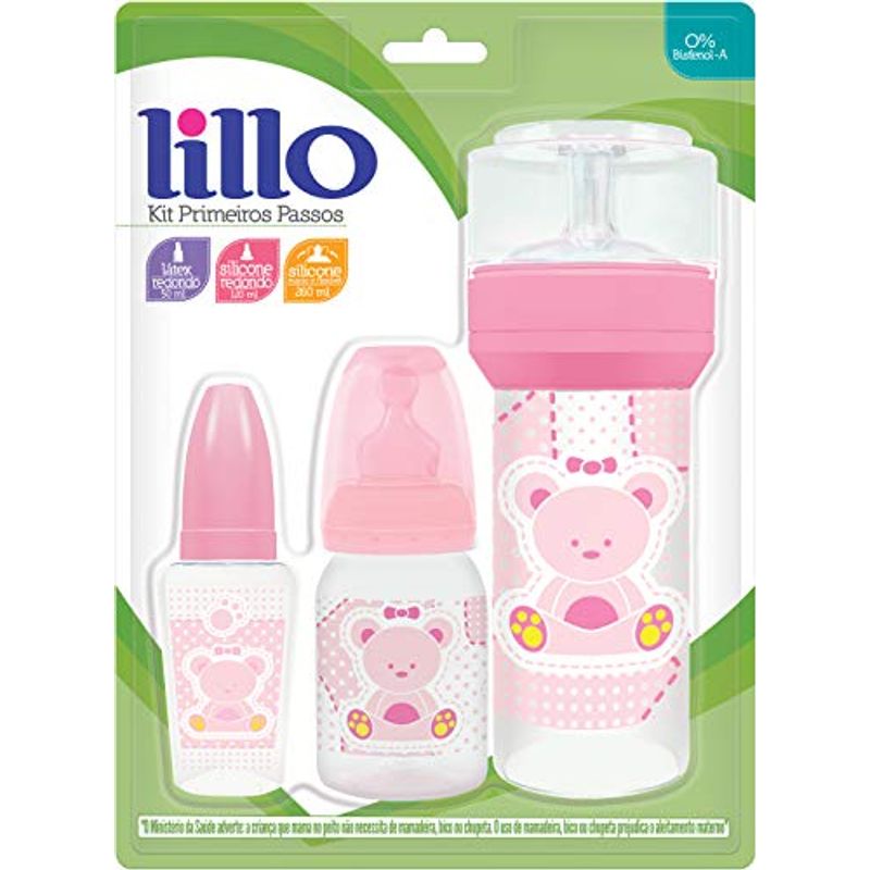 kit-lillo-3-mamadeiras3-bicos-primeiros-passos-rosa