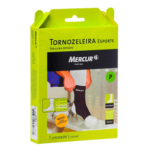 Tornozeleira Elastica Mercur Preta P