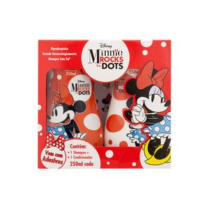 Kit Infantil Minnie Rocks Shampoo+Condicionador+Adesivos 250Ml
