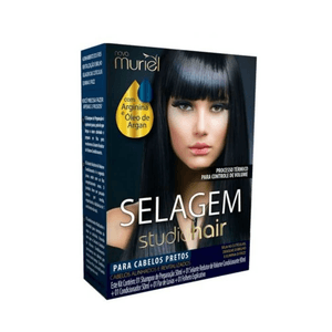 Kit Selagem Muriel StudioHair Cabelos Pretos