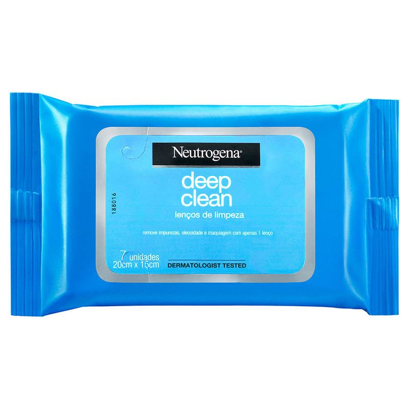 lenco-demaquilante-neutrogena-deep-clean-com-7-unidades
