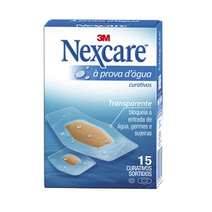 Curativos À Prova D'agua Sortidos Nexcare 3M Com 12 Unidades