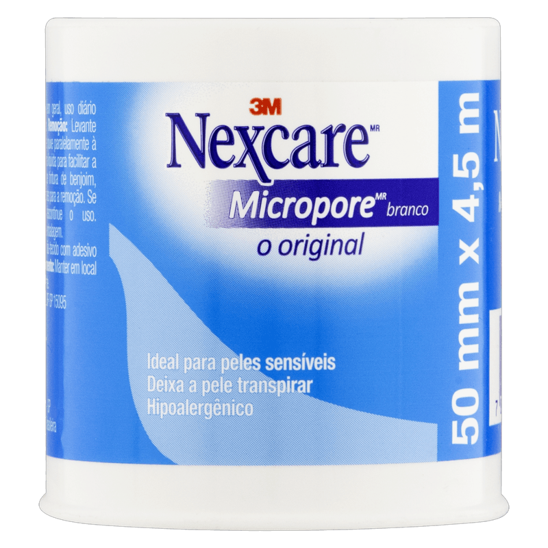esparadrapo-nexcare-micropore-branca-50mmx45m