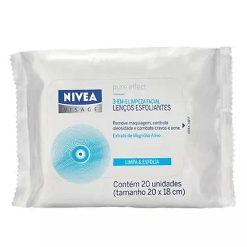 lenco-esfoliante-nivea-pure-effect-com-20-unidades