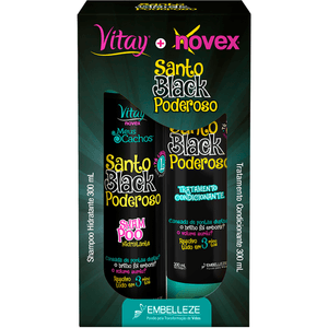 Kit Novex Santo Black Vitay Shampoo+Condicionador 300Ml