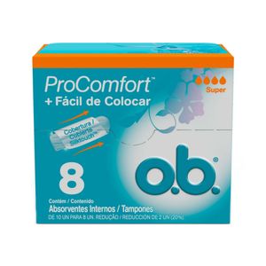 Absorvente Interno O.B. Sempre Livre Procomfort Super Com 8 Unidades