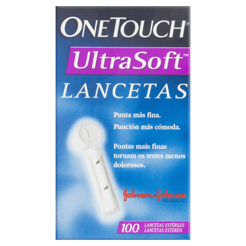 one-touch-ultrasoft-com-100-lancetas