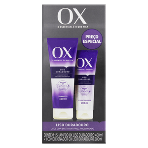 Kit Ox Liso Duradouro Shampoo 400ml+Condicionador 200ml