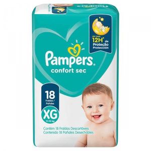 Fralda Pampers Confort Sec Xg Com 18 Unidades