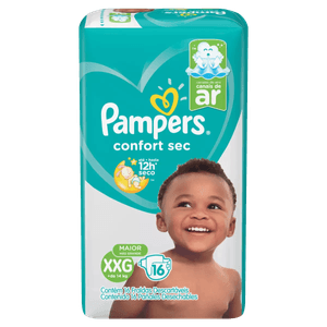 Fralda Pampers Confort Sec Xxg Com 16 Unidades