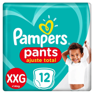 Fralda Pampers Pants Ajuste Total Xxg Com 12 Unidades