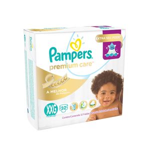 Fralda Pampers Premium Care Mega Xxg Com 32 Unidades