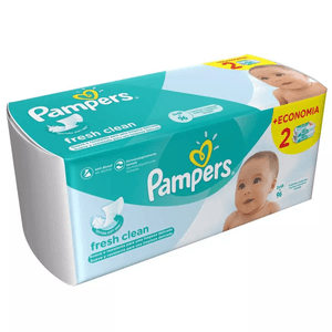 LENÇO UMEDECIDO PAMPERS FRESH CLEAN COM 96 UNIDADES