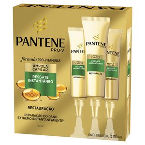 Ampola De Tratamento Pantene Gold Com 3 Unidades de 15ml